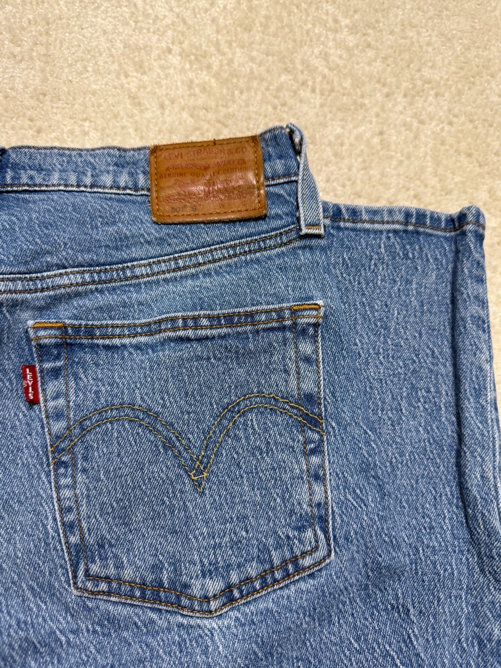 Levi's 501 S Skinny Premium Medium Blue Denim Jeans Size 28 6 - Picture 6 of 10